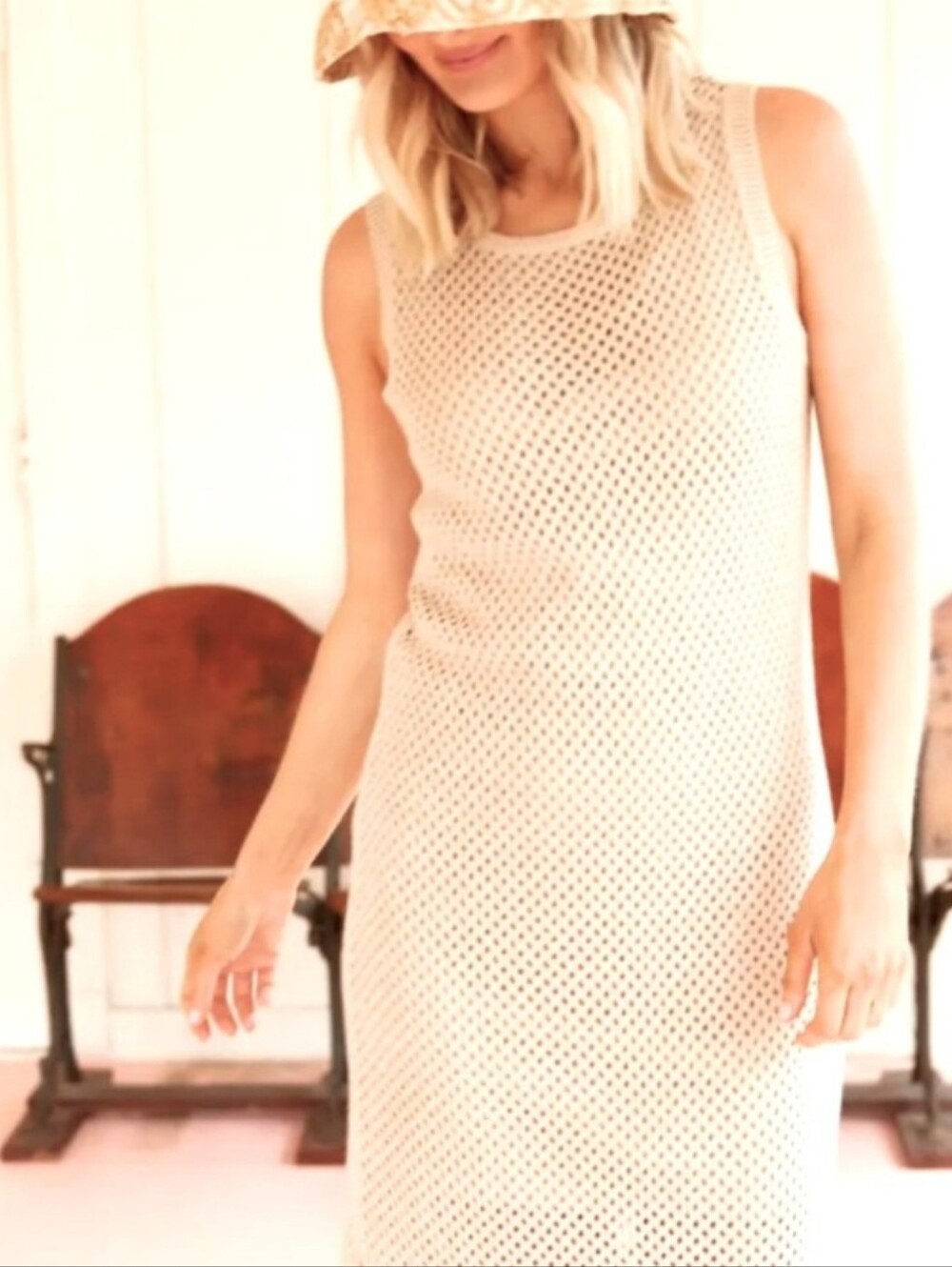 Able Janeen Crocheted Midi Dress